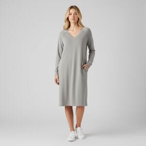 Athleta Seasoft Long Sleeve Dress Women's Sz M Tinsel Purple Modal Athleisure